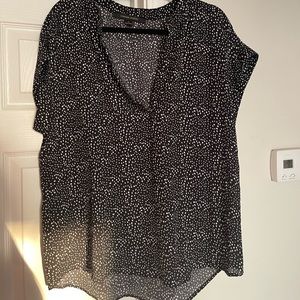 Black small dots blouse